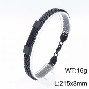 Stainless Steel Black-plating Bracelet - KB149472-KLHQ