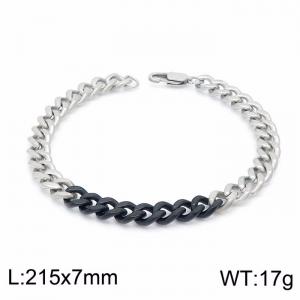 Stainless Steel Black-plating Bracelet - KB149474-KLHQ
