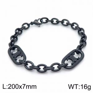 Stainless Steel Black-plating Bracelet - KB149475-KLHQ
