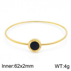 Stainless Steel Gold-plating Bangle - KB149629-KLX