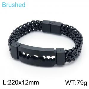 Stainless Steel Black-plating Bracelet - KB149655-KFC
