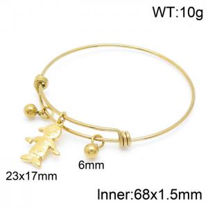 Stainless Steel Gold-plating Bangle - KB149664-Z