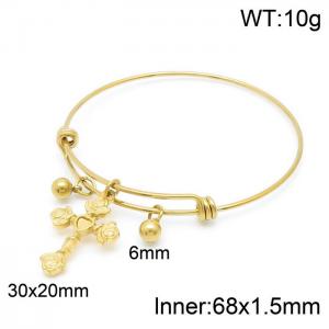 Stainless Steel Gold-plating Bangle - KB149666-Z