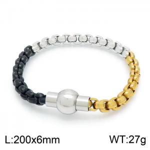Stainless Steel Gold-plating Bracelet - KB149683-Z