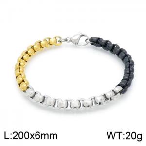 Stainless Steel Gold-plating Bracelet - KB149687-Z