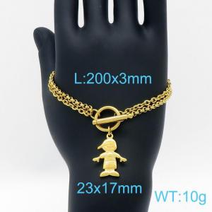Stainless Steel Gold-plating Bracelet - KB149702-Z