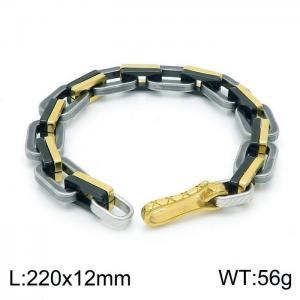 Stainless Steel Black-plating Bracelet - KB149710-KLHQ