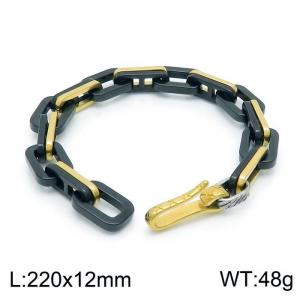 Stainless Steel Black-plating Bracelet - KB149711-KLHQ