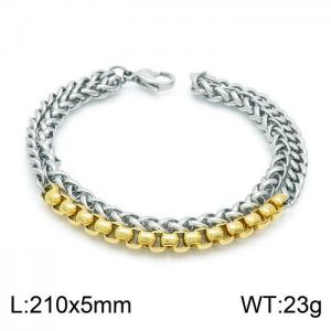 Stainless Steel Gold-plating Bracelet - KB149716-KLHQ
