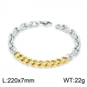 Stainless Steel Gold-plating Bracelet - KB149718-KLHQ