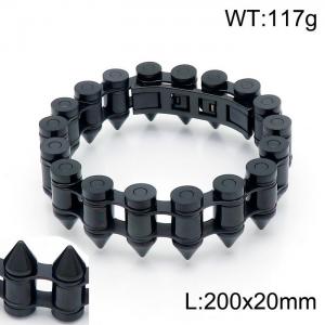 Stainless Steel Black-plating Bracelet - KB149759-KFC
