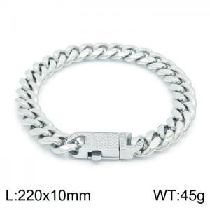 Stainless Steel Stone Bracelet - KB149765-KFC