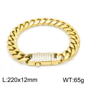 Stainless Steel Stone Bracelet - KB149768-KFC