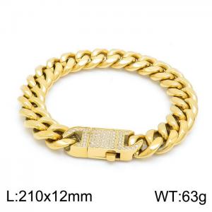 Stainless Steel Stone Bracelet - KB149769-KFC