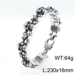 Stainless Skull Bracelet - KB149866-KJX