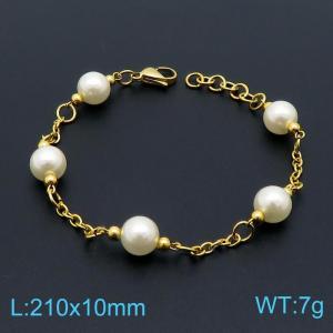 Stainless Steel Gold-plating Bracelet - KB149943-BH