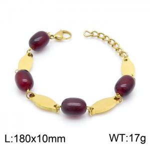 Stainless Steel Gold-plating Bracelet - KB149953-BH