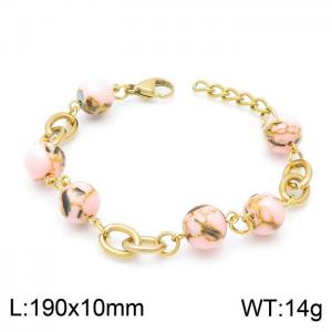 Stainless Steel Gold-plating Bracelet - KB149956-BH