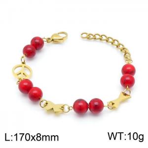 Stainless Steel Gold-plating Bracelet - KB149957-BH