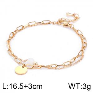 Stainless Steel Gold-plating Bracelet - KB150033-WGCG