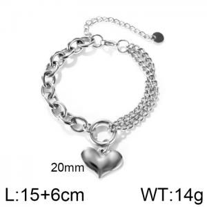 Stainless Steel Bracelet(women) - KB150073-WGMB
