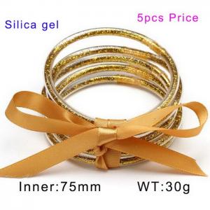 Plastic Bangle - KB150194-WGDQ