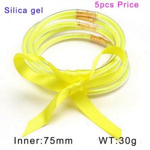 Plastic Bangle - KB150198-WGDQ