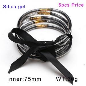 Plastic Bangle - KB150200-WGDQ