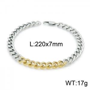 Stainless Steel Gold-plating Bracelet - KB150256-KLHQ