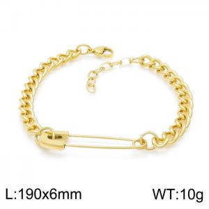 Stainless Steel Gold-plating Bracelet - KB150329-YX