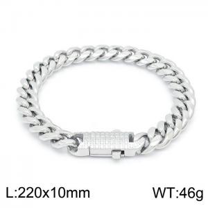 Stainless Steel Stone Bracelet - KB150534-KFC