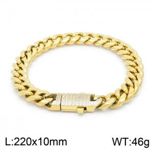 Stainless Steel Stone Bracelet - KB150535-KFC