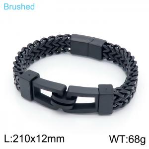 Stainless Steel Black-plating Bracelet - KB150646-KFC