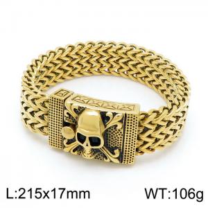 Stainless Skull Bracelet - KB150648-KFC