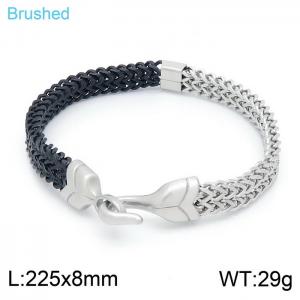 Stainless Steel Black-plating Bracelet - KB150681-KLHQ
