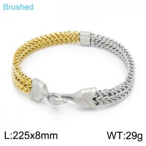 Stainless Steel Gold-plating Bracelet - KB150682-KLHQ