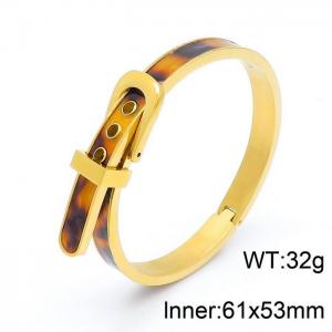 Stainless Steel Gold-plating Bangle - KB150704-KD