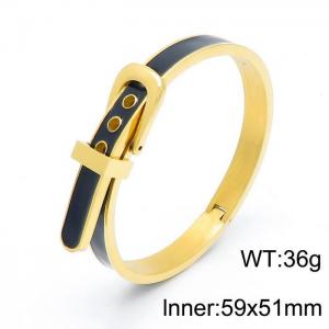Stainless Steel Gold-plating Bangle - KB150706-KD