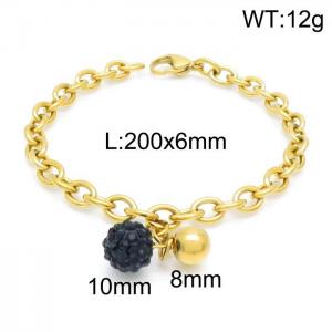 Stainless Steel Gold-plating Bracelet - KB150867-Z
