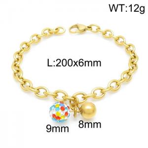 Stainless Steel Gold-plating Bracelet - KB150869-Z