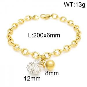 Stainless Steel Gold-plating Bracelet - KB150871-Z