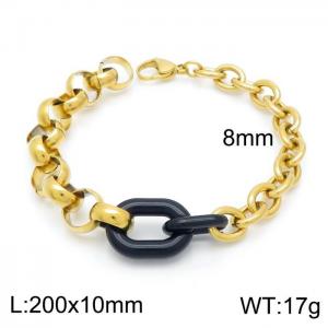 Stainless Steel Gold-plating Bracelet - KB150873-Z