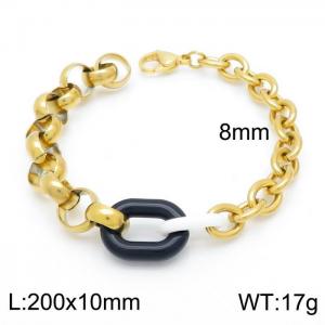 Stainless Steel Gold-plating Bracelet - KB150875-Z