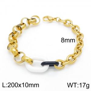 Stainless Steel Gold-plating Bracelet - KB150877-Z