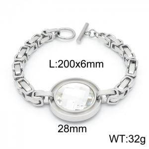 Stainless Steel Stone Bracelet - KB150894-Z