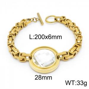 Stainless Steel Stone Bracelet - KB150897-Z
