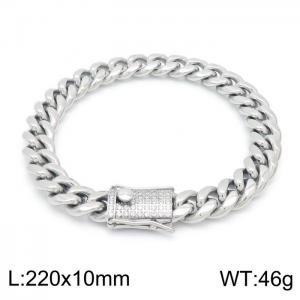 Stainless Steel Stone Bracelet - KB151036-KFC