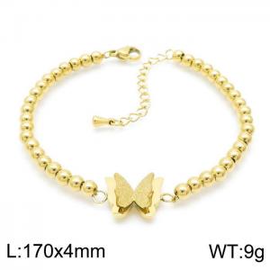 Stainless Steel Gold-plating Bracelet - KB151057-HM