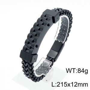 Stainless Steel Black-plating Bracelet - KB151112-KFC