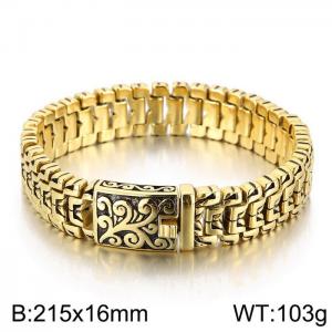 Stainless Steel Gold-plating Bracelet - KB151161-KJX